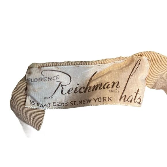 Vintage Florence Reichman Camel Tan Fascinator Hat - Picture 6 of 7